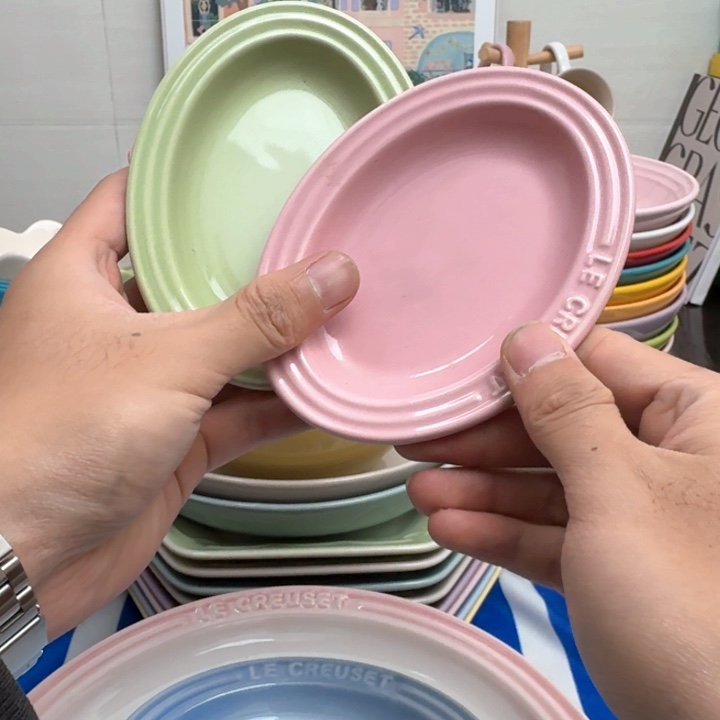 瓷片微瑕2个椭圆蘸料