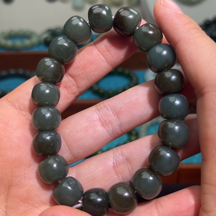 和田玉未镶嵌手链卡12