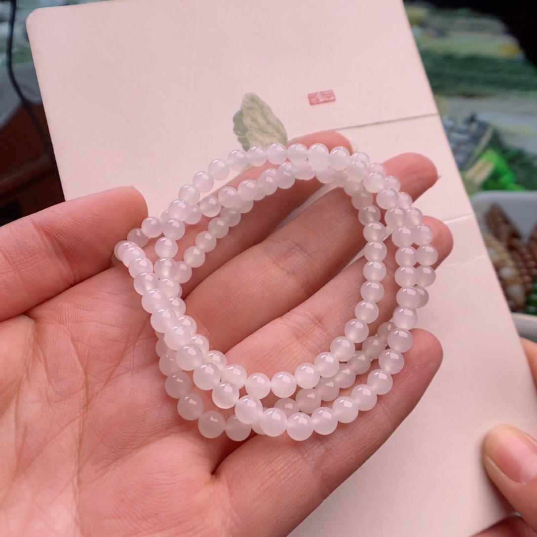 和田玉手链未镶嵌5白月光