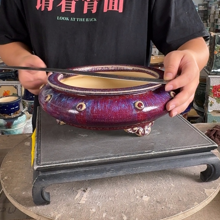 。一风堂石湾花盆 内19*6