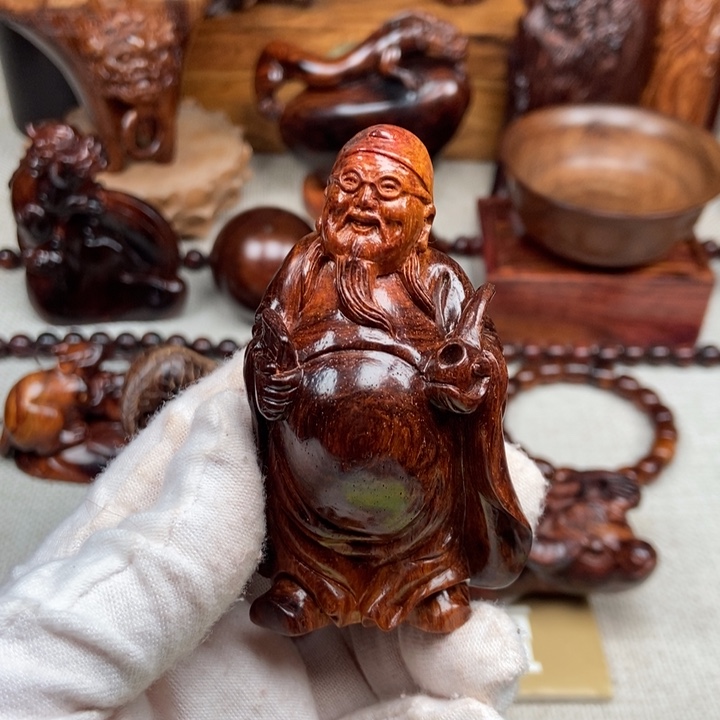 紫檀木类案台草**青大财主