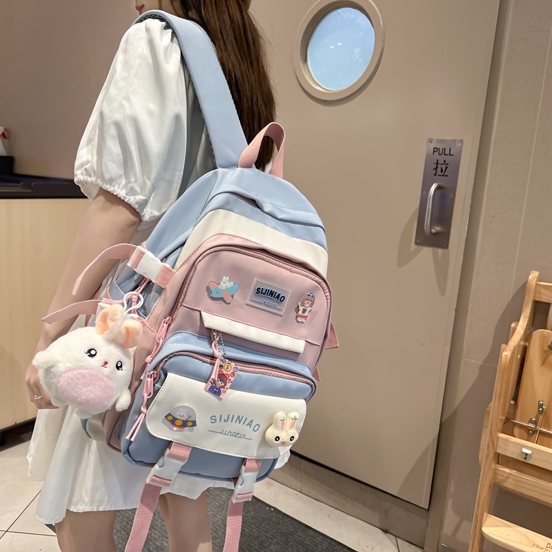 书包女初中生新款小学生小清新百搭双肩包女大学生简约初中生书包