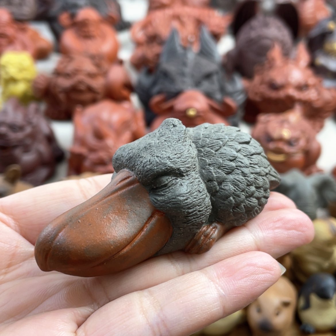 【闪购商品】紫砂茶宠紫砂鲸头獾