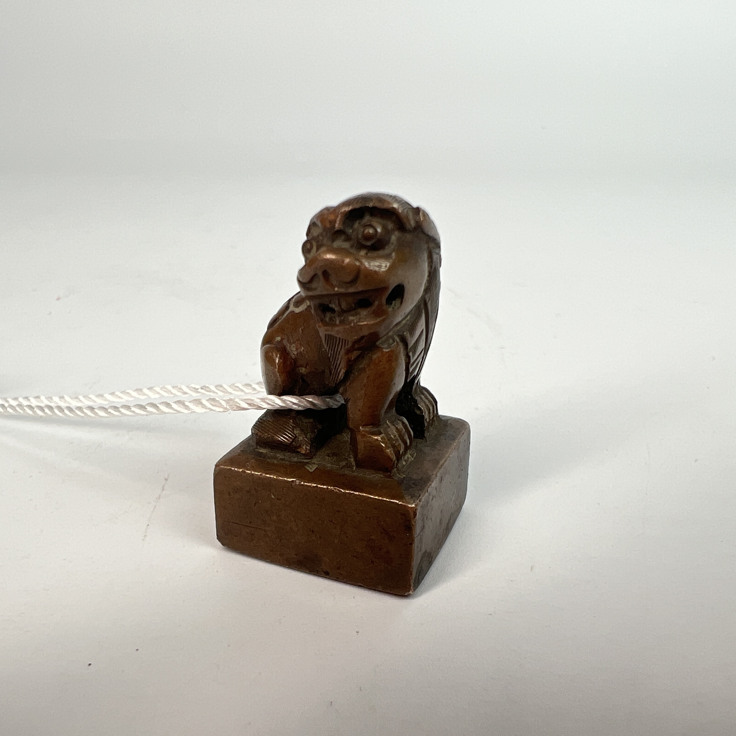 TZ 02460 民国 铜狮钮印章胚子