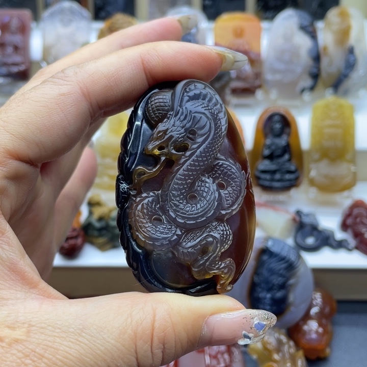 玛瑙/玉髓吊坠(赠链)未镶嵌吊坠