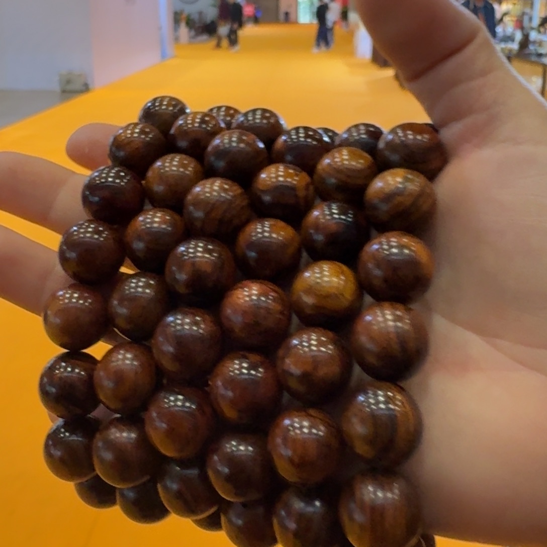 黄花梨/降香黄檀手串/手链家具料老料1.5规格海黄手串