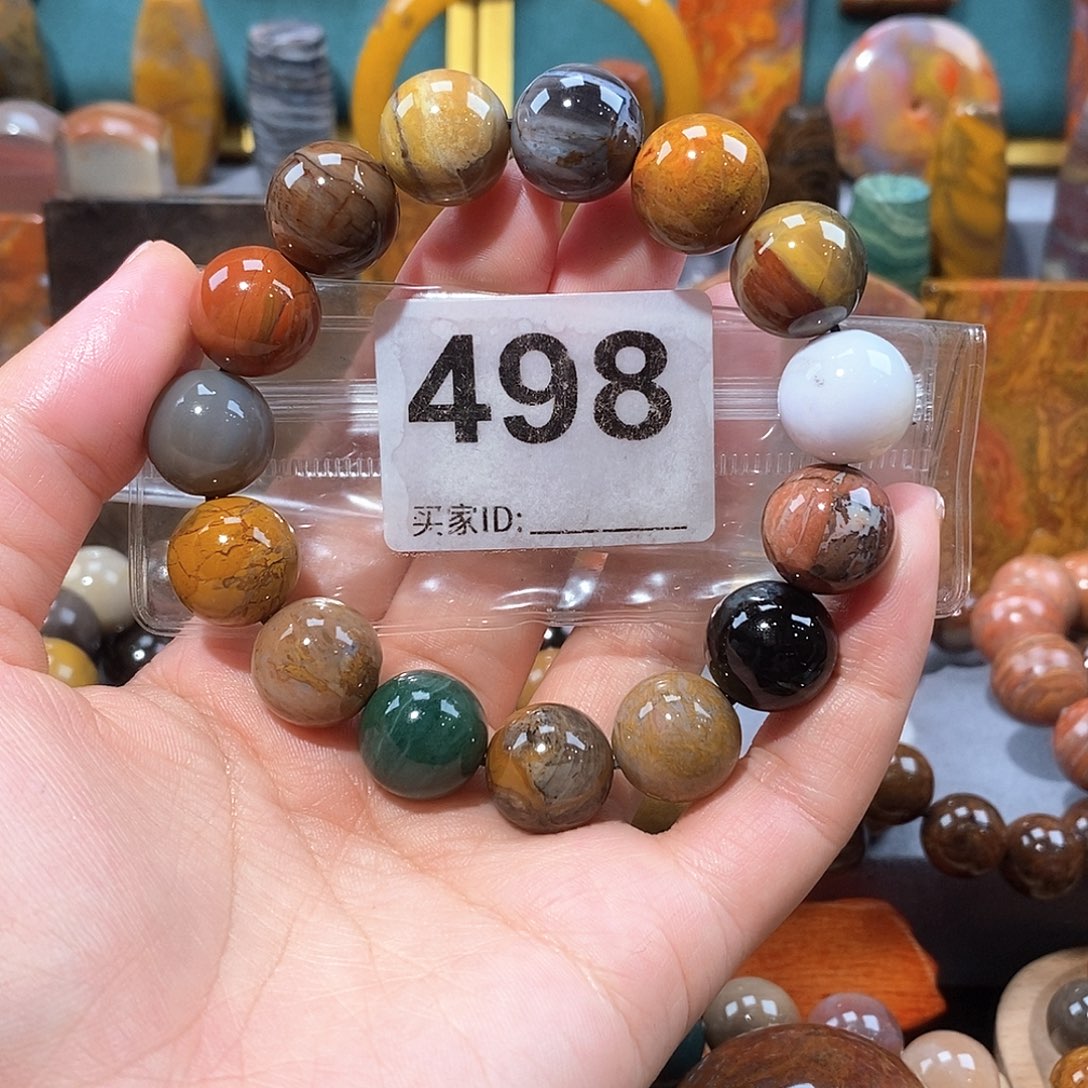 硅化玉天然北票硅化玉手串未镶嵌天然北票硅化玉手串