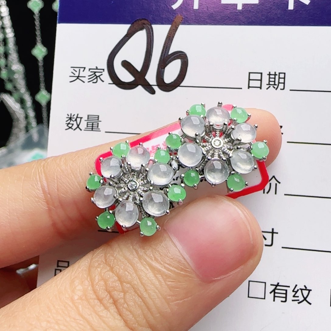 银S925镶嵌戒指翡翠