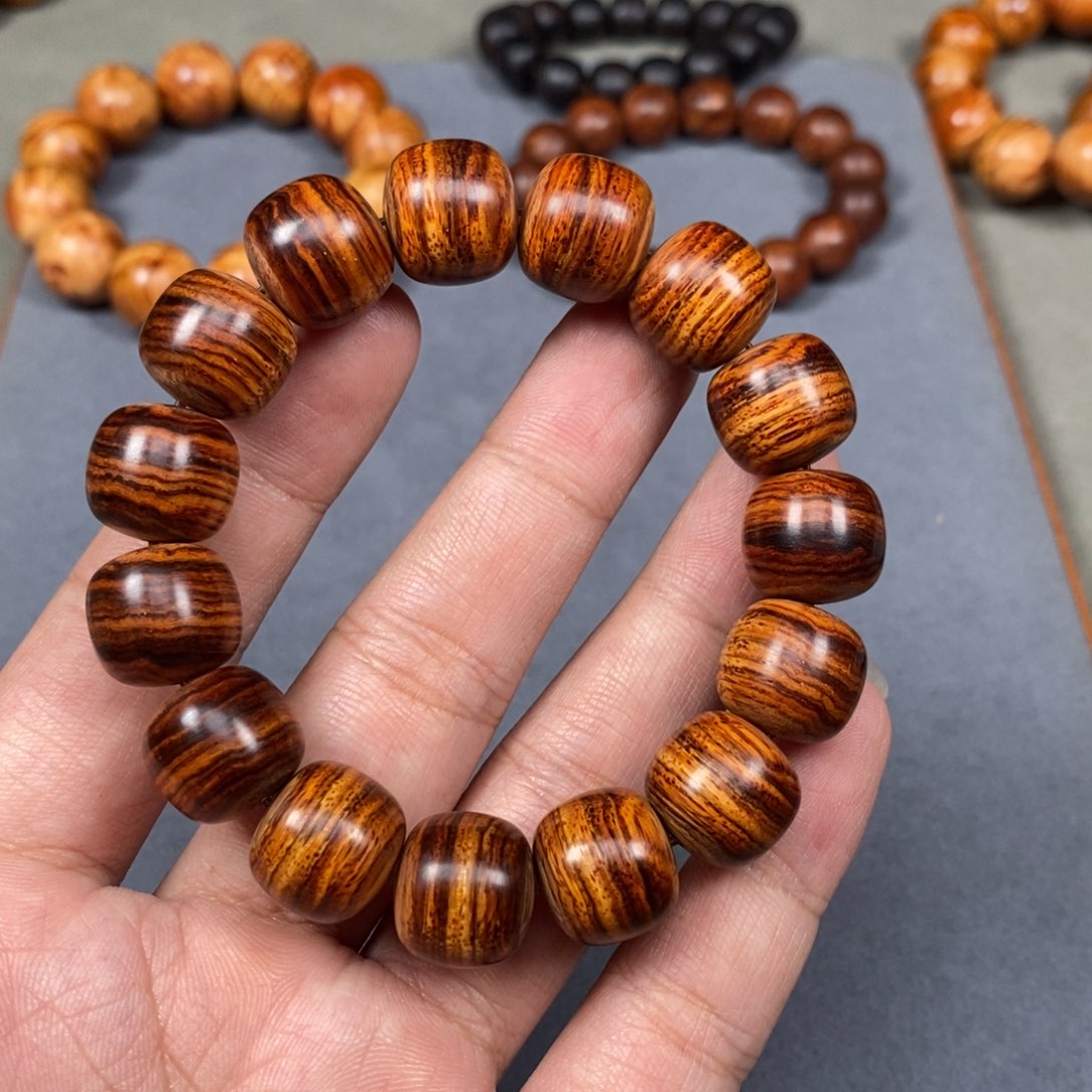 黄花梨/降香黄檀手串/手链1314老形虎皮