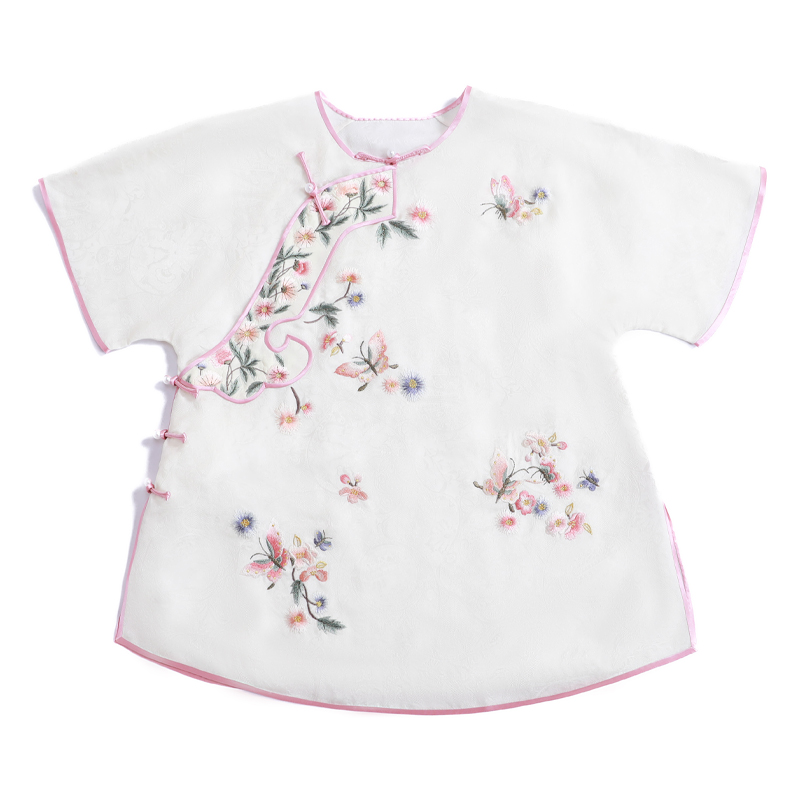 「花间语」乐锦坊复古中国风原创日常百搭设计感刺绣汉服女装上衣