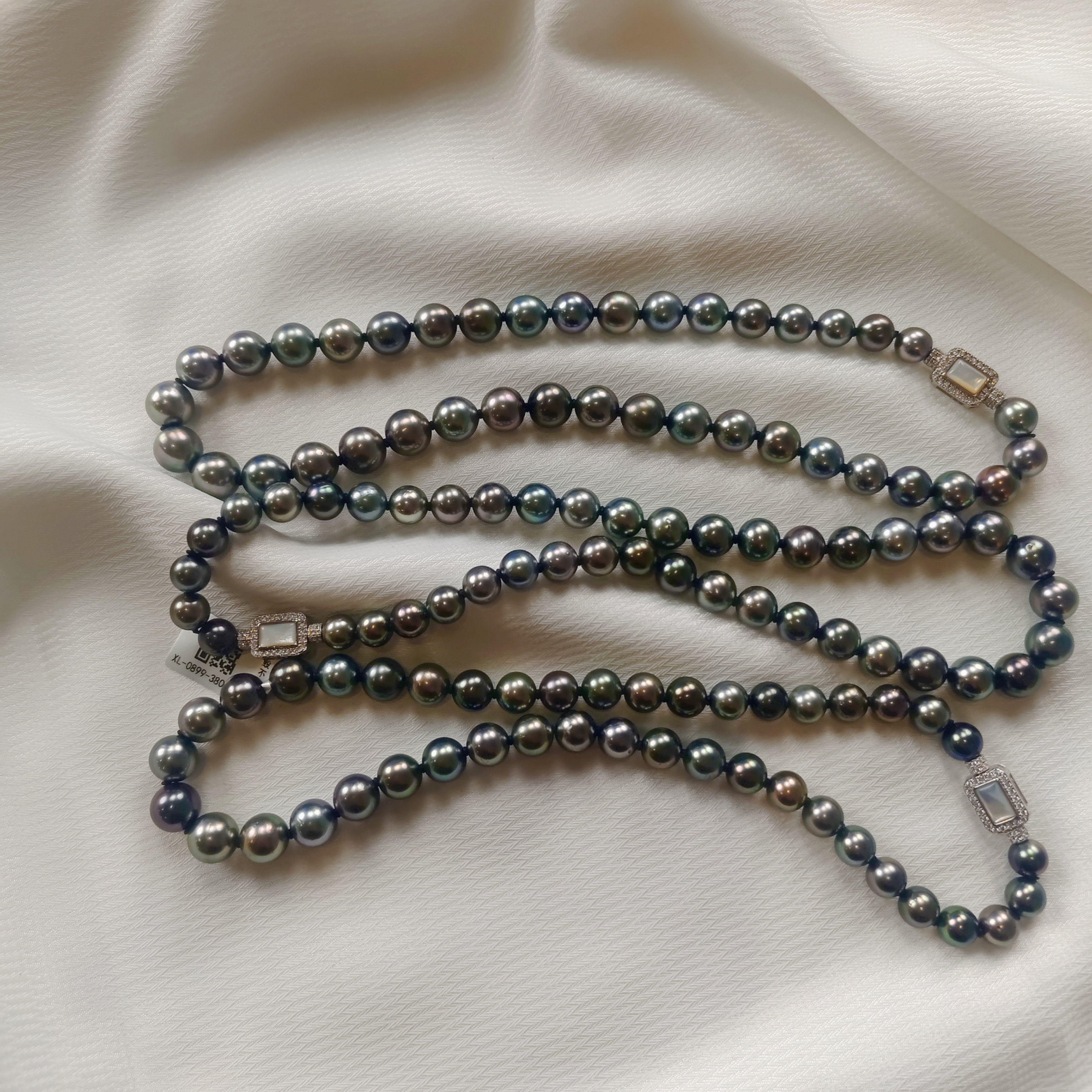 【李李珍珠】S925银 大溪地莫兰迪项链 8-11mm  多样性发一