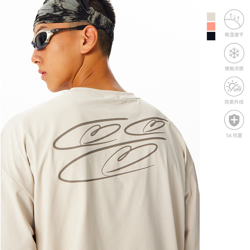 Crying center/哭喊中心爱心3c大logo速干圆领长袖T恤