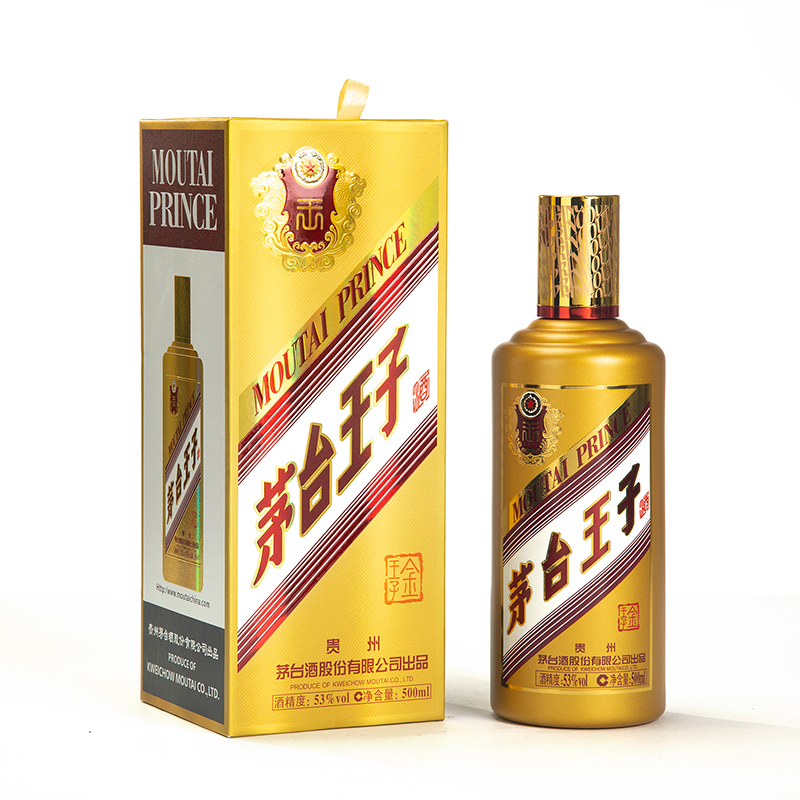 MOUTAI PRINCE/茅台王子酒53度金王子酱香型白酒高端500ml*1瓶