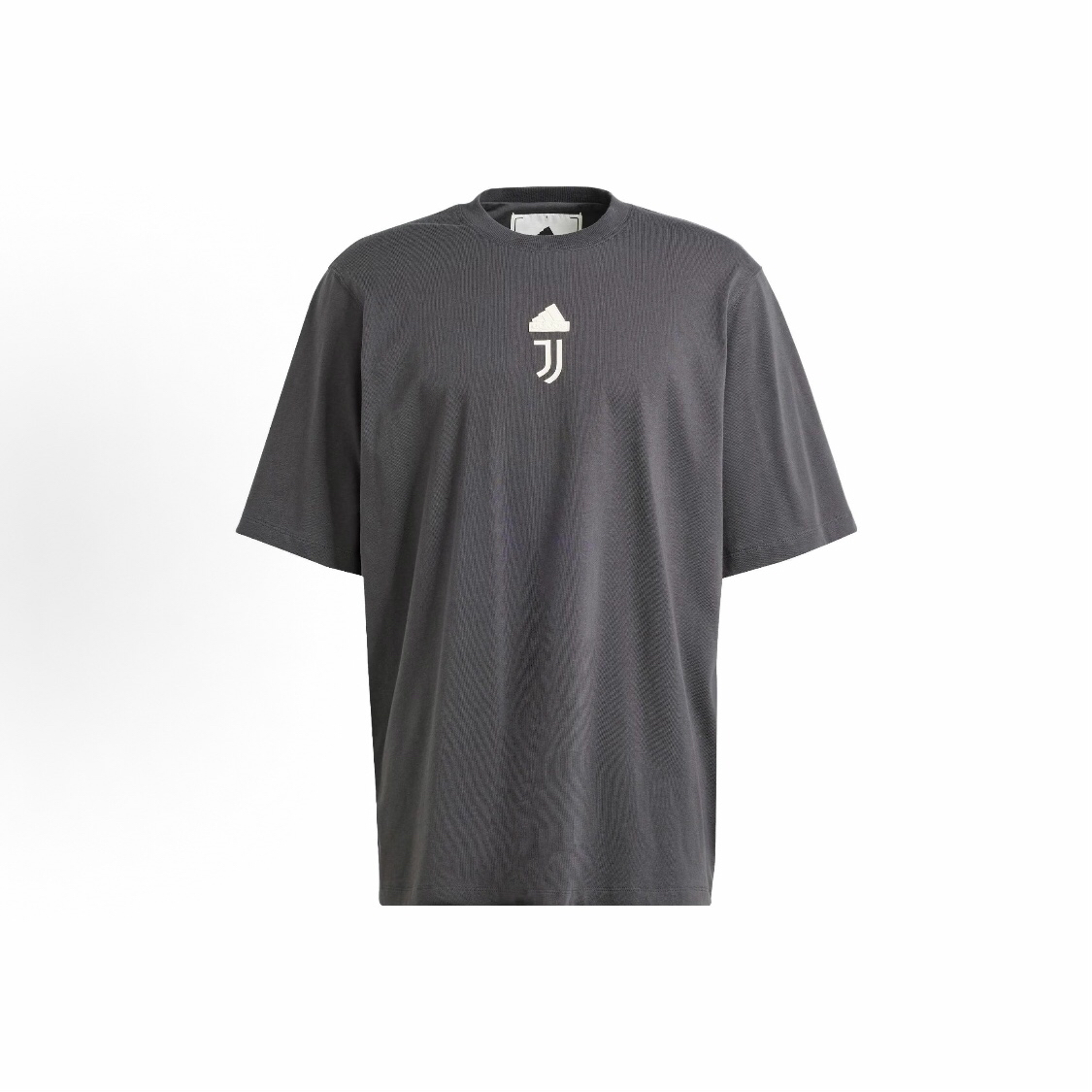 adidas Juventus 休闲文化运动宽松圆领短袖T恤 男款 碳黑IT9688