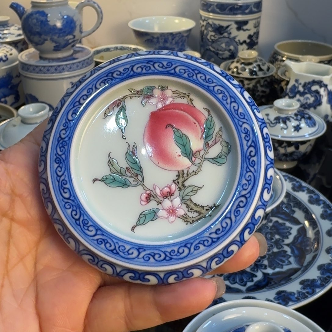 景德镇陶瓷手绘盖置