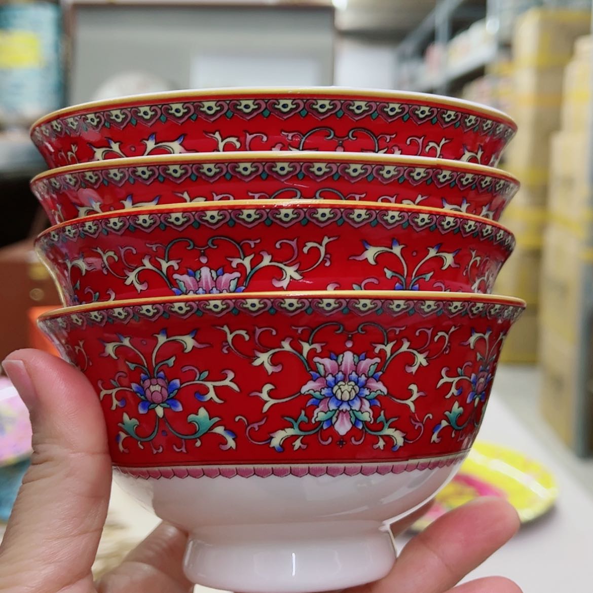 【闪购商品】珐琅4.5寸4个………………………………