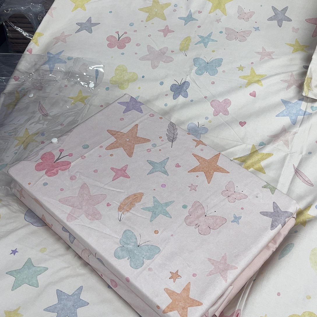 小***仔棉棉粉星星四件套