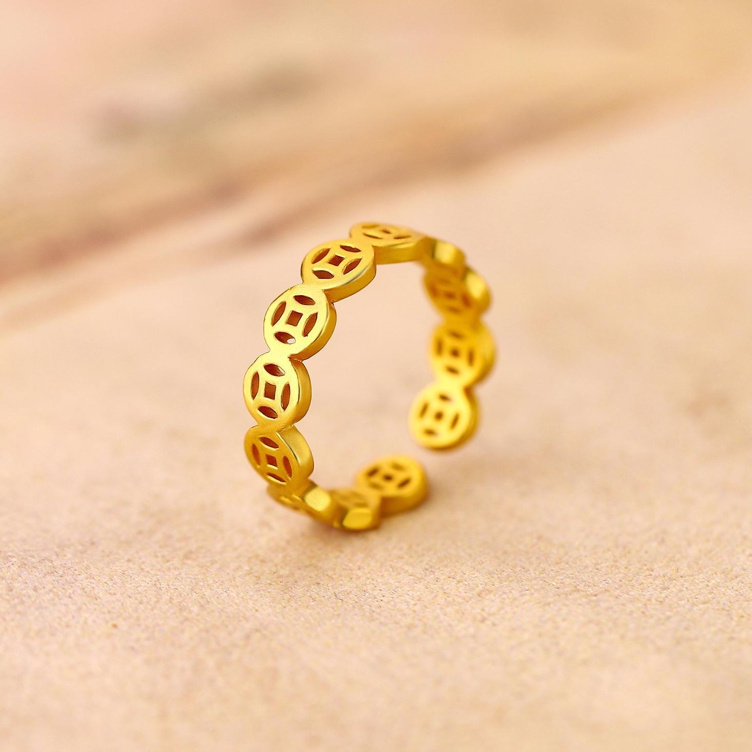 戒指时尚新中式复古镂空指环