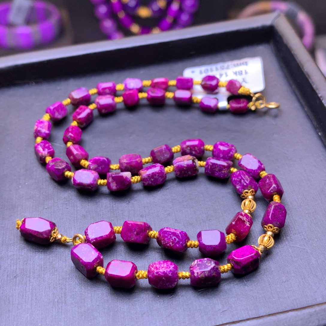 苏纪石（舒俱来）18K金镶嵌项链