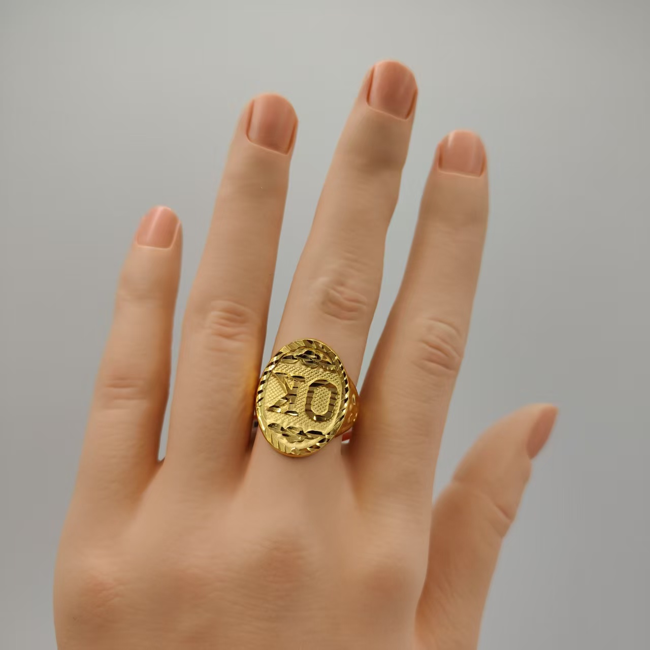 合金戒指 戒指时尚金色Z046556