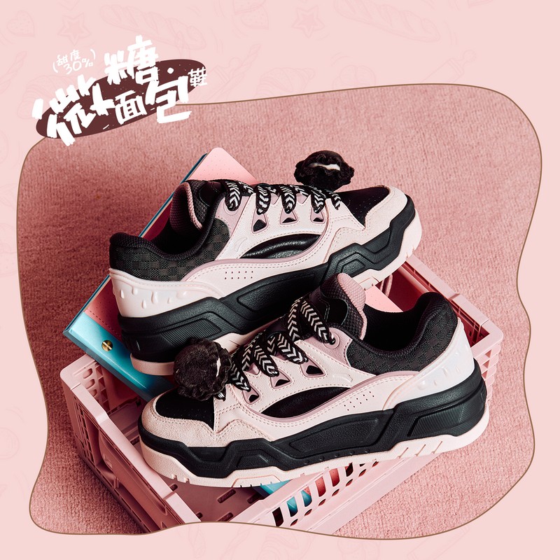 【微糖面包鞋】安踏时尚厚底板鞋女2025秋季新款潮流百搭休闲运动鞋