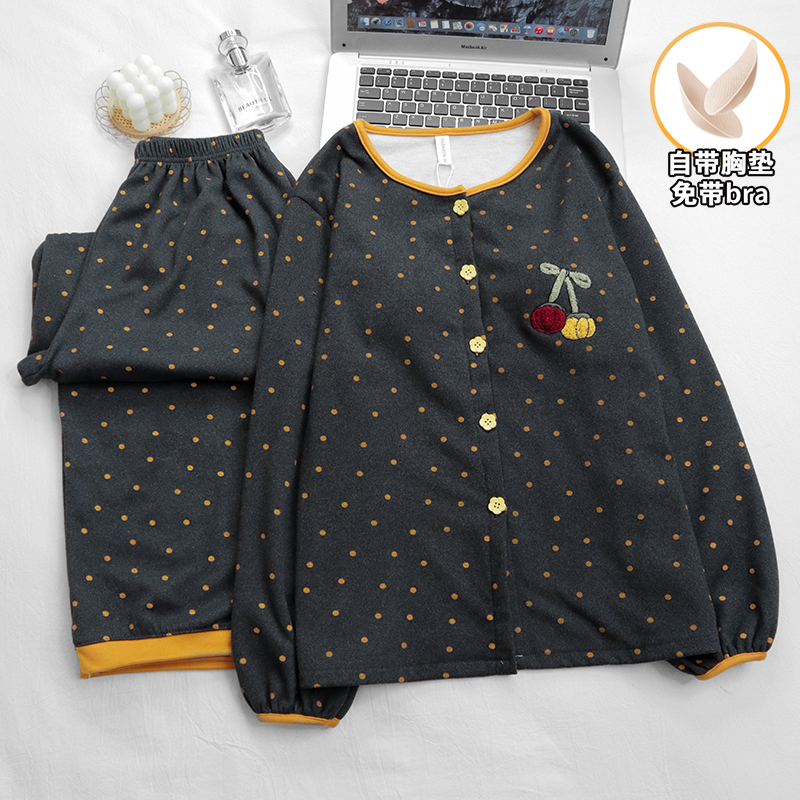 睡衣女秋冬季厚款保暖卡通网红休闲时尚爆款宽松家居服套装199-YR