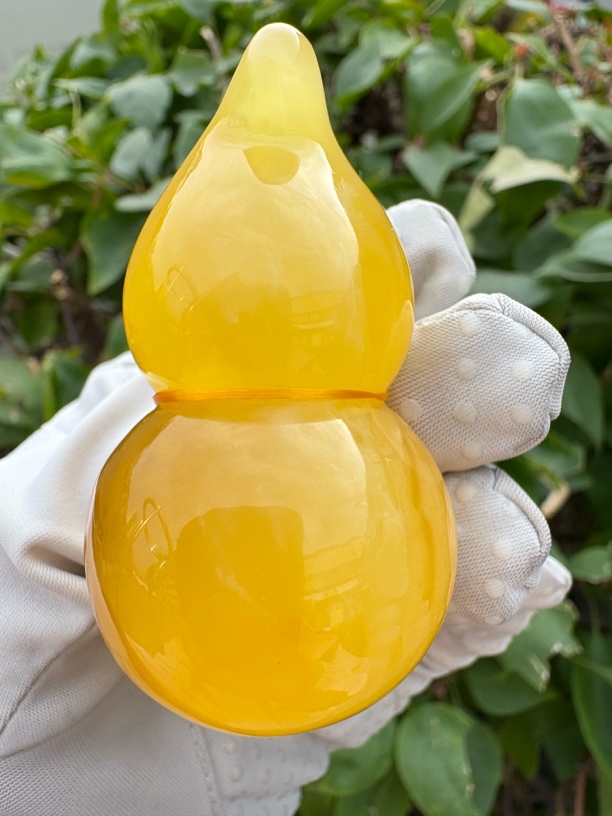 假一赔十，天然琥珀蜜蜡，蜜蜡吊坠，福禄双全 葫芦吊坠 编号5