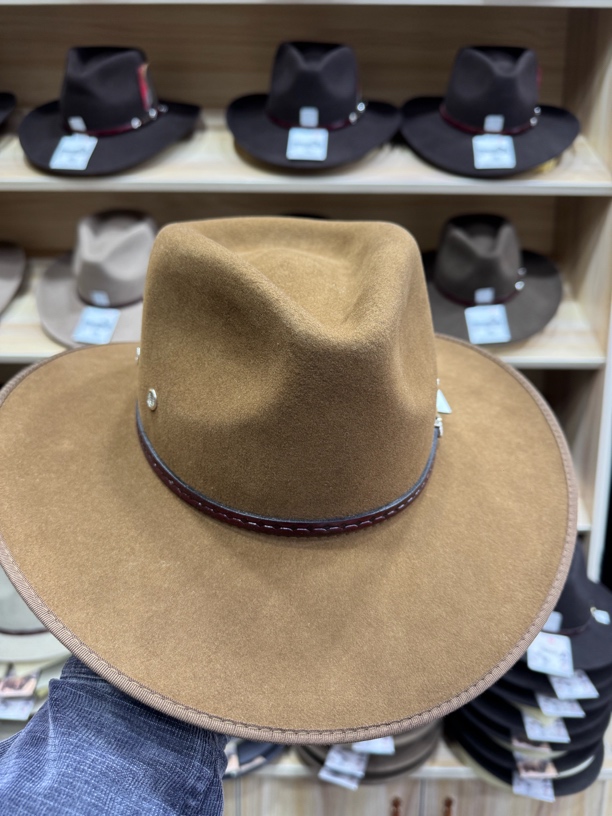 包边软帽不变形休闲风礼帽平顶牛仔帽极简风毛呢男女通用