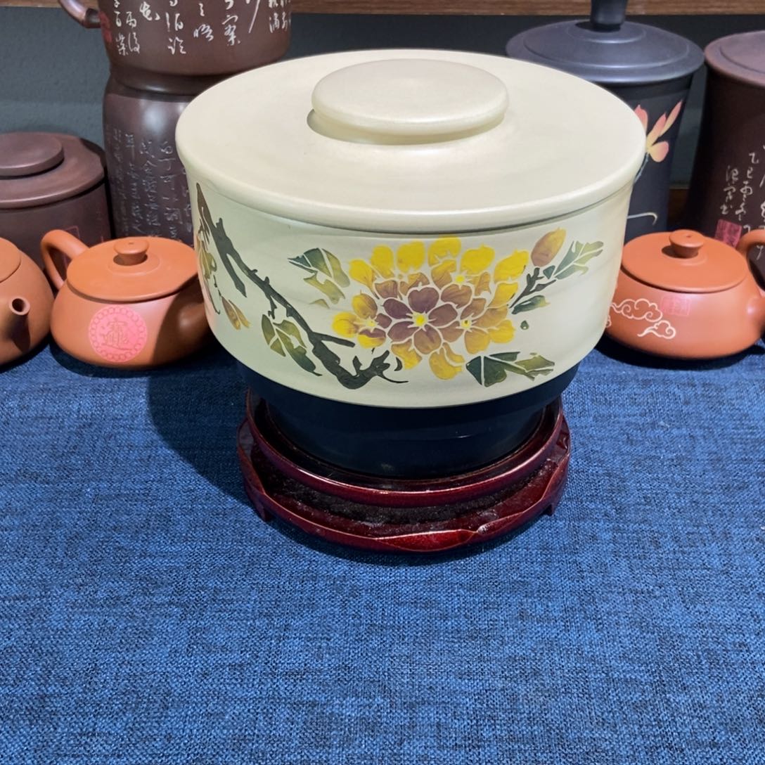 9微瑕建水紫陶手工白泥彩填