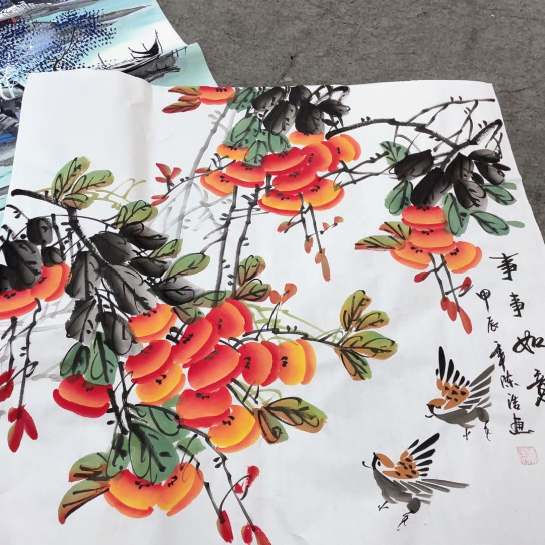 国画国画作品画心一张