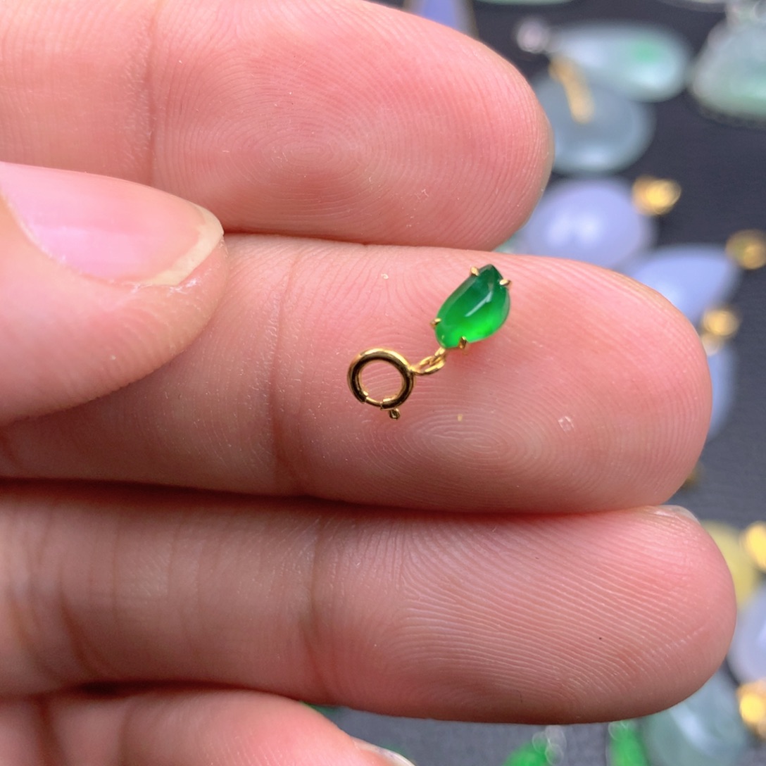 【闪购商品】翡翠18K金镶嵌颈饰用****0翡翠