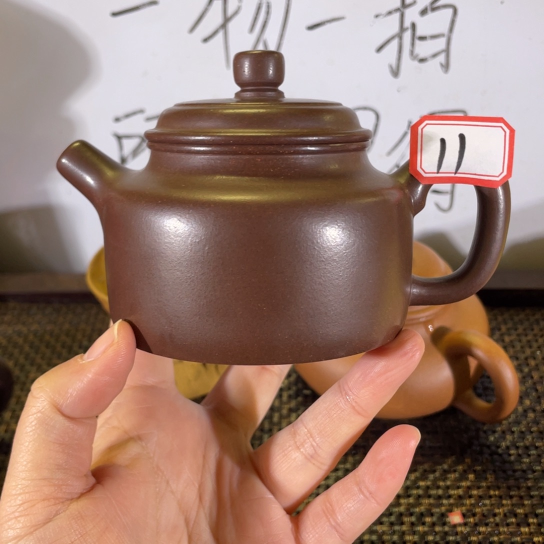 紫砂茶壶德钟薄胎紫泥
