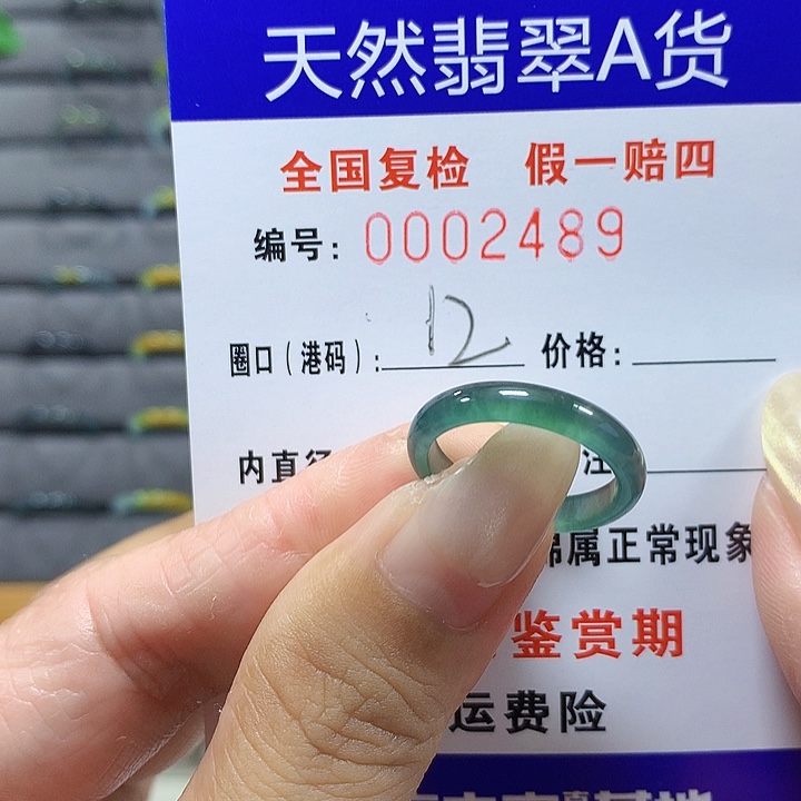 翡翠未镶嵌戒圈2489