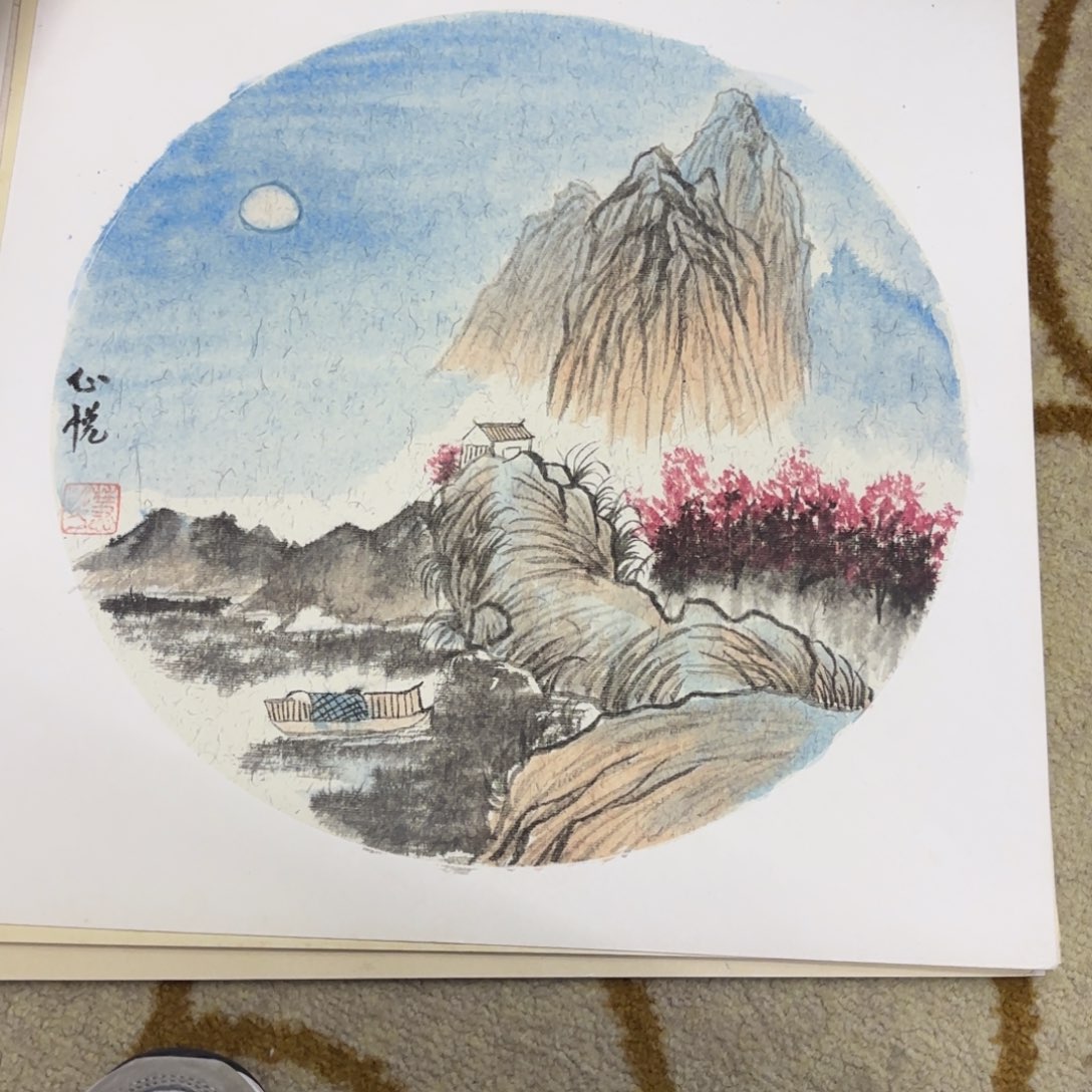 国画38-38卡纸作品艺