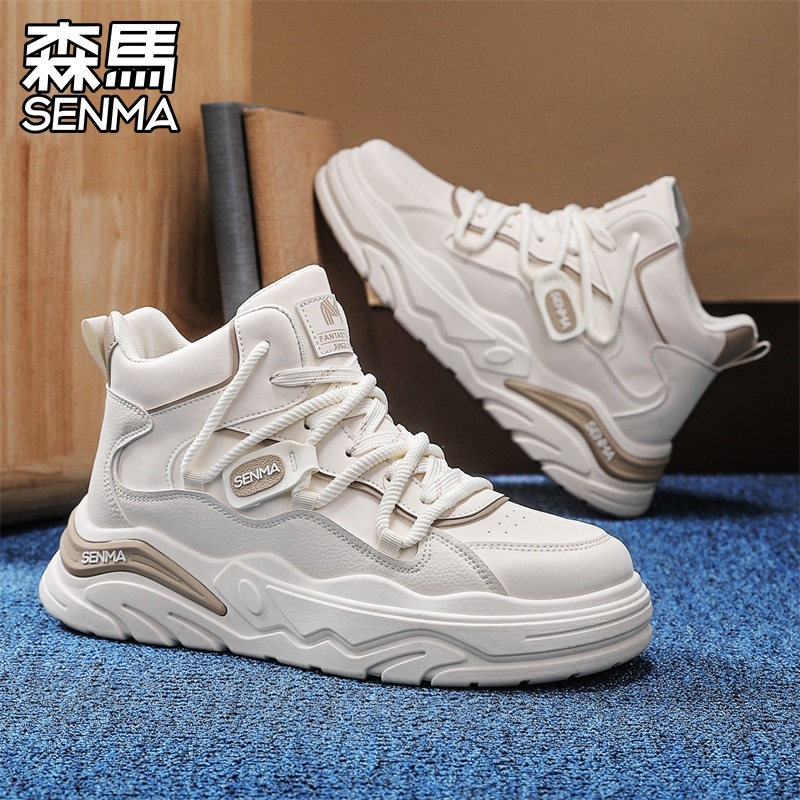 SENMA/森马秋冬高帮老爹鞋板鞋美式休闲开车鞋厚底工作男鞋潮运动