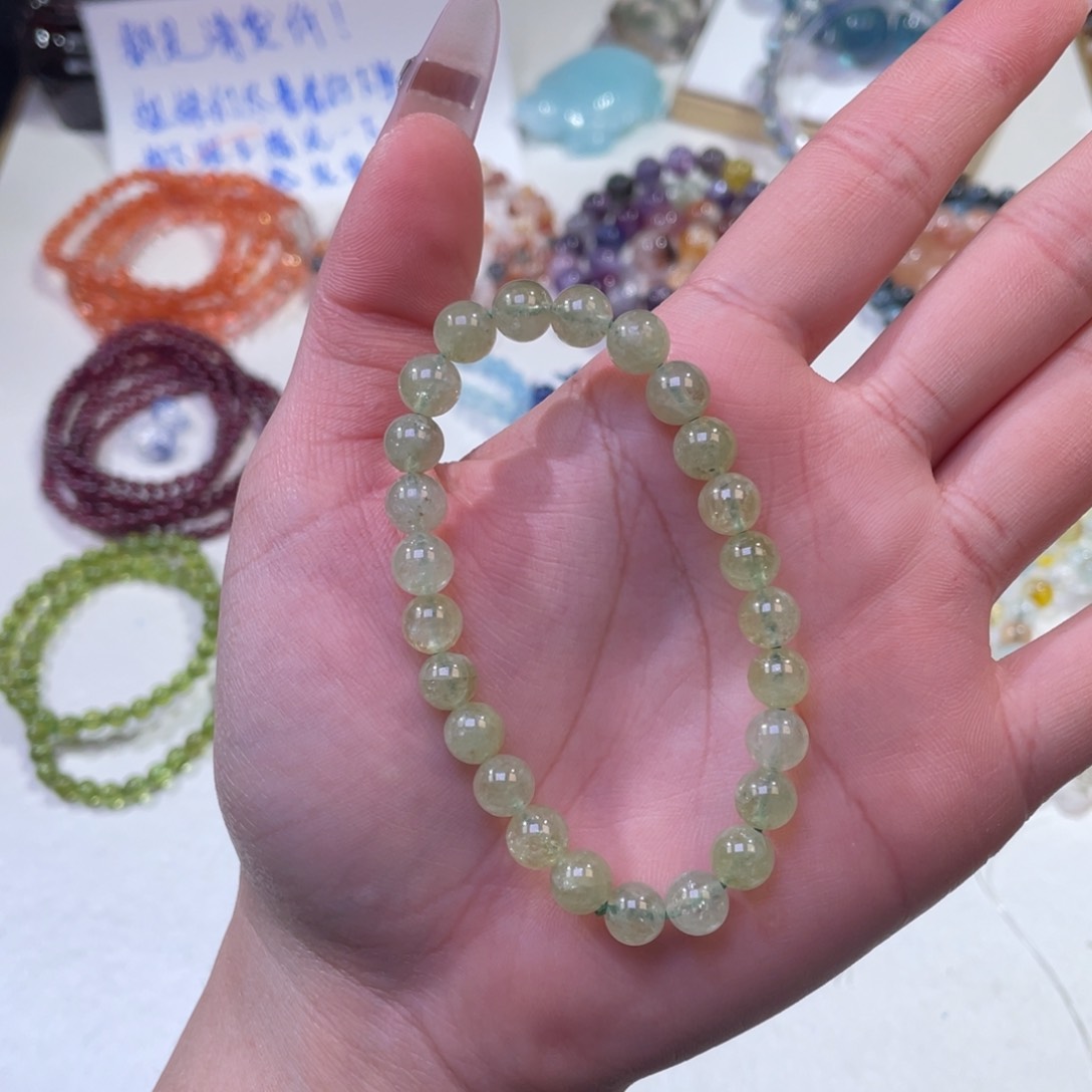 未镶嵌手链水晶沙弗莱石榴石7mm