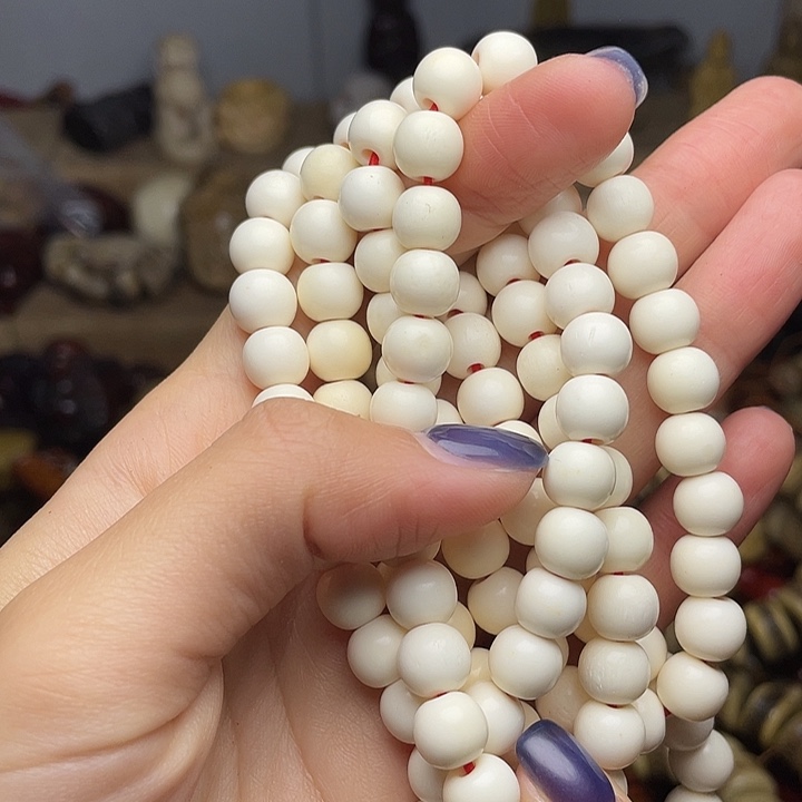 牛骨手串/手链0.8鹿骨108颗项链