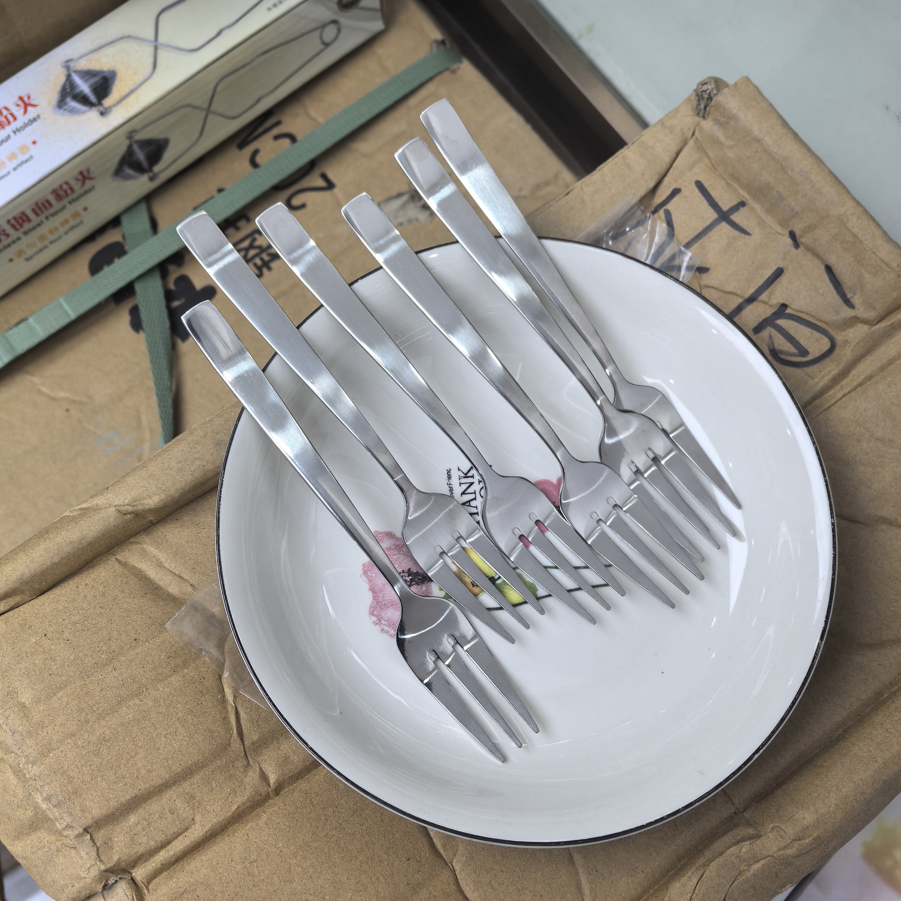 （6支装/直播福利）18/10不锈钢叉子15.5cm甜品叉水果叉意面叉子