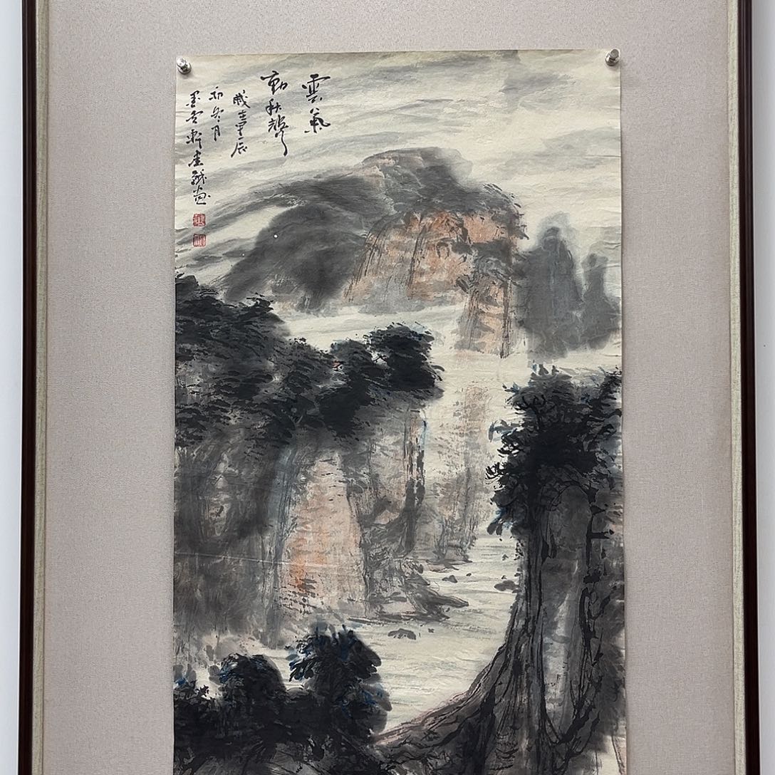 国画艺术家真人手绘