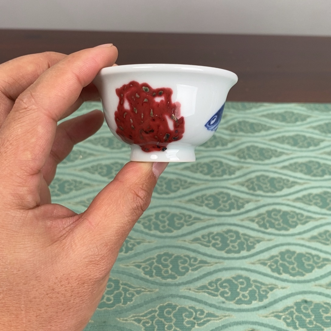 釉里红八大山人小压手杯50ml