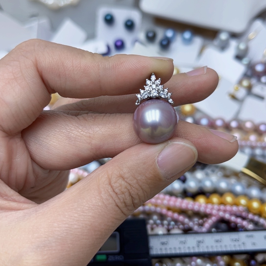 淡水珍珠颈饰银S925镶嵌