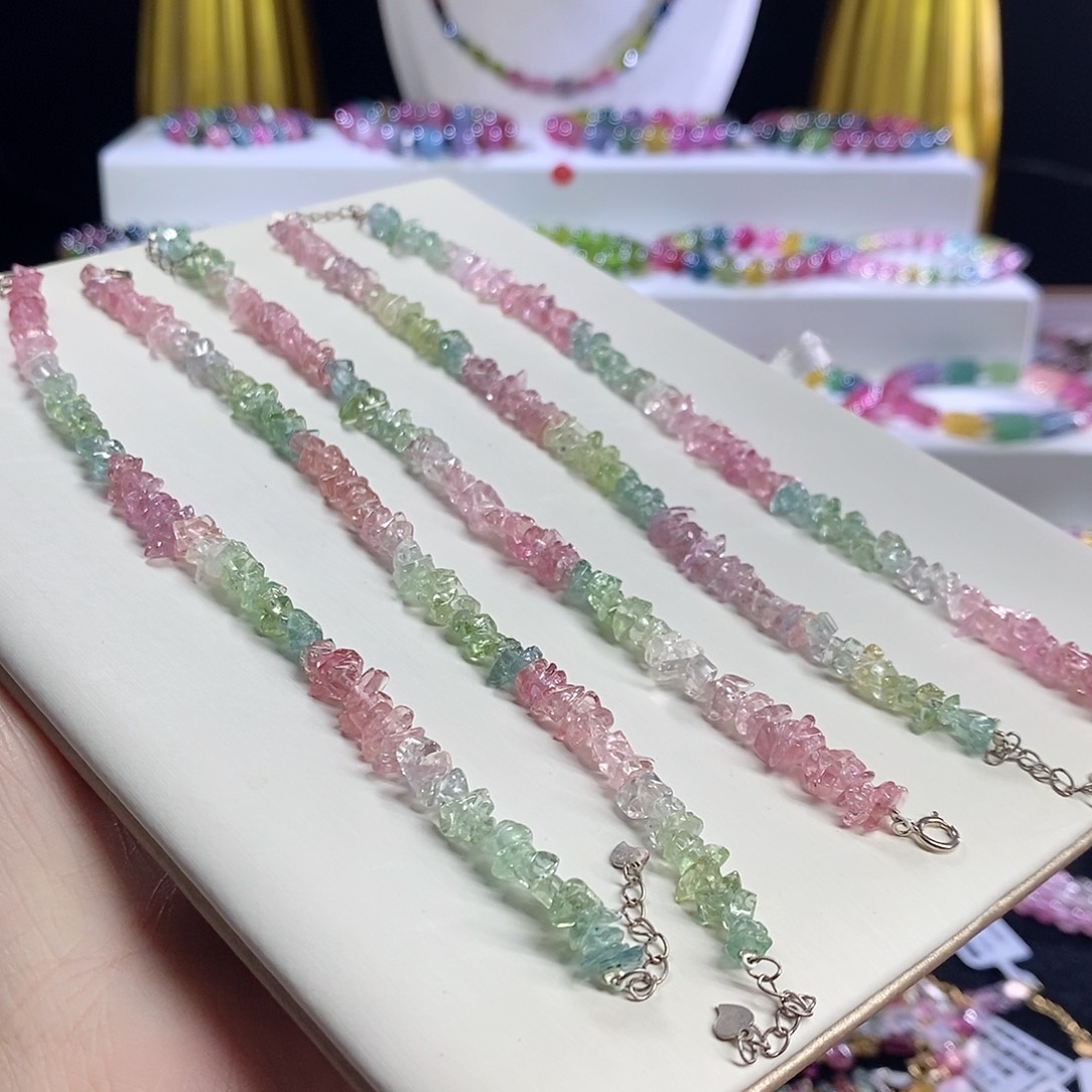 未镶嵌手链碧玺碎碎冰 多样性发其一 不退不换