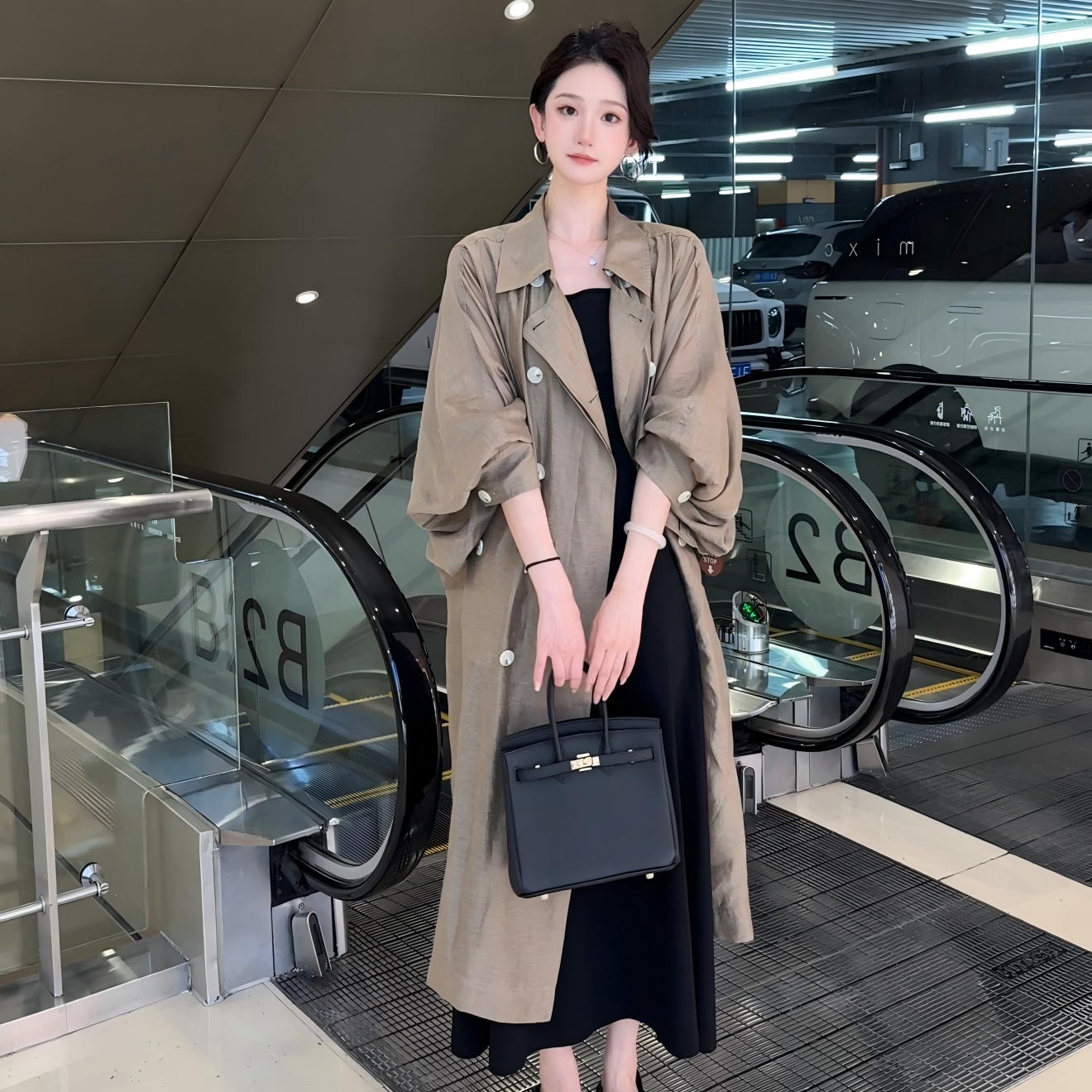 【梦饱饱专属】轻薄防晒风衣女春夏新款松弛感罩衫宽松中长款外套