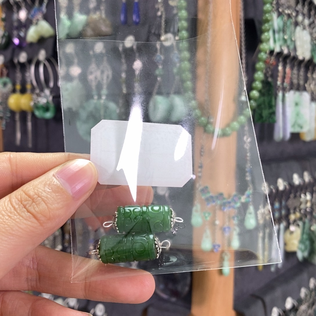 和田玉耳饰银S925镶嵌漫**端差价X17