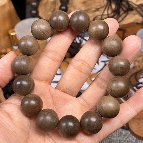 檀香木手串/手链老山檀香阴沉1.5圆珠