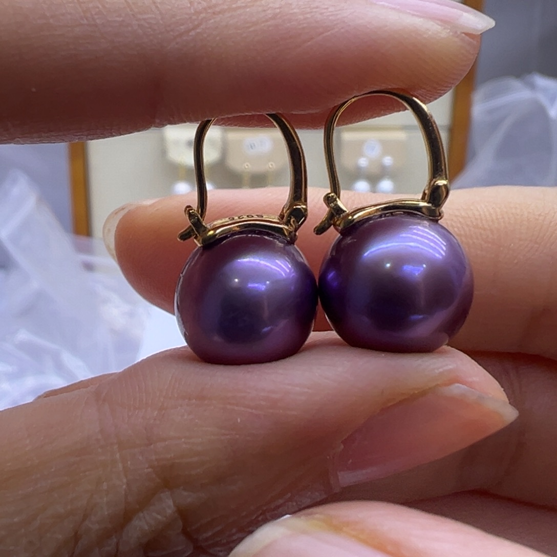 耳饰淡水珍珠银S925镶嵌