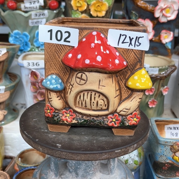 紫砂花盆粗陶材质多肉花盆