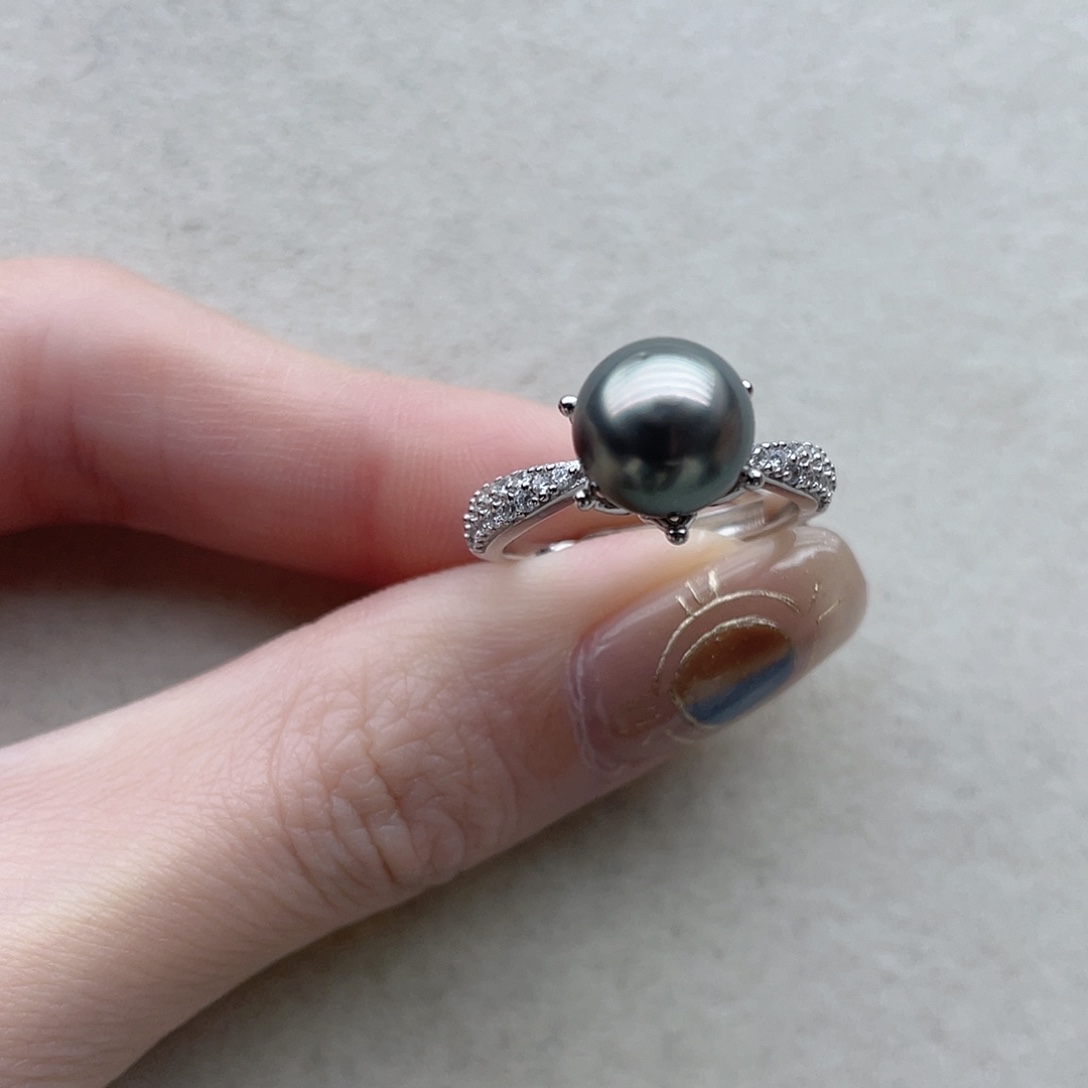 海水珍珠银S925镶嵌戒指69
