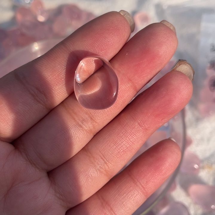 银S925镶嵌珠宝半成品水晶桃**泡