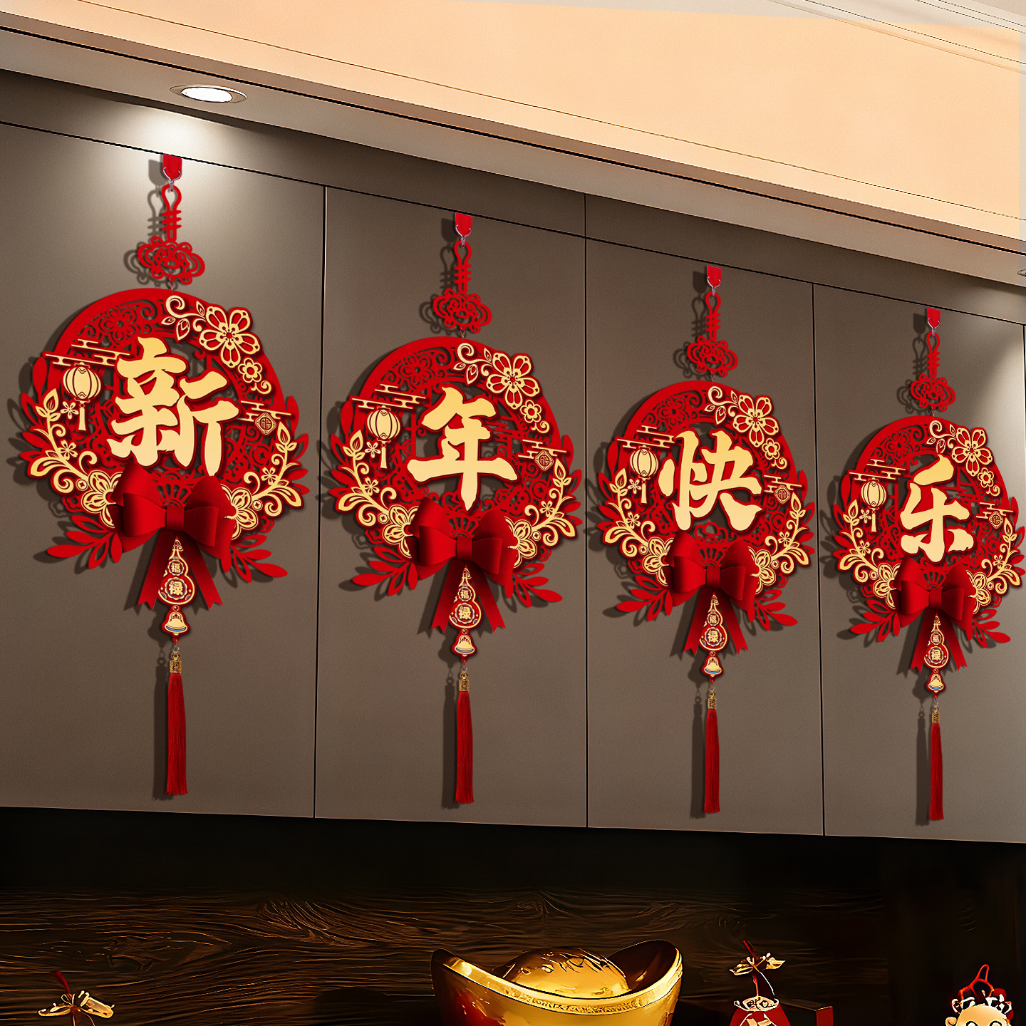 2026马年新年福字挂件春节商场店铺客厅玄关挂饰过年氛围布置装饰